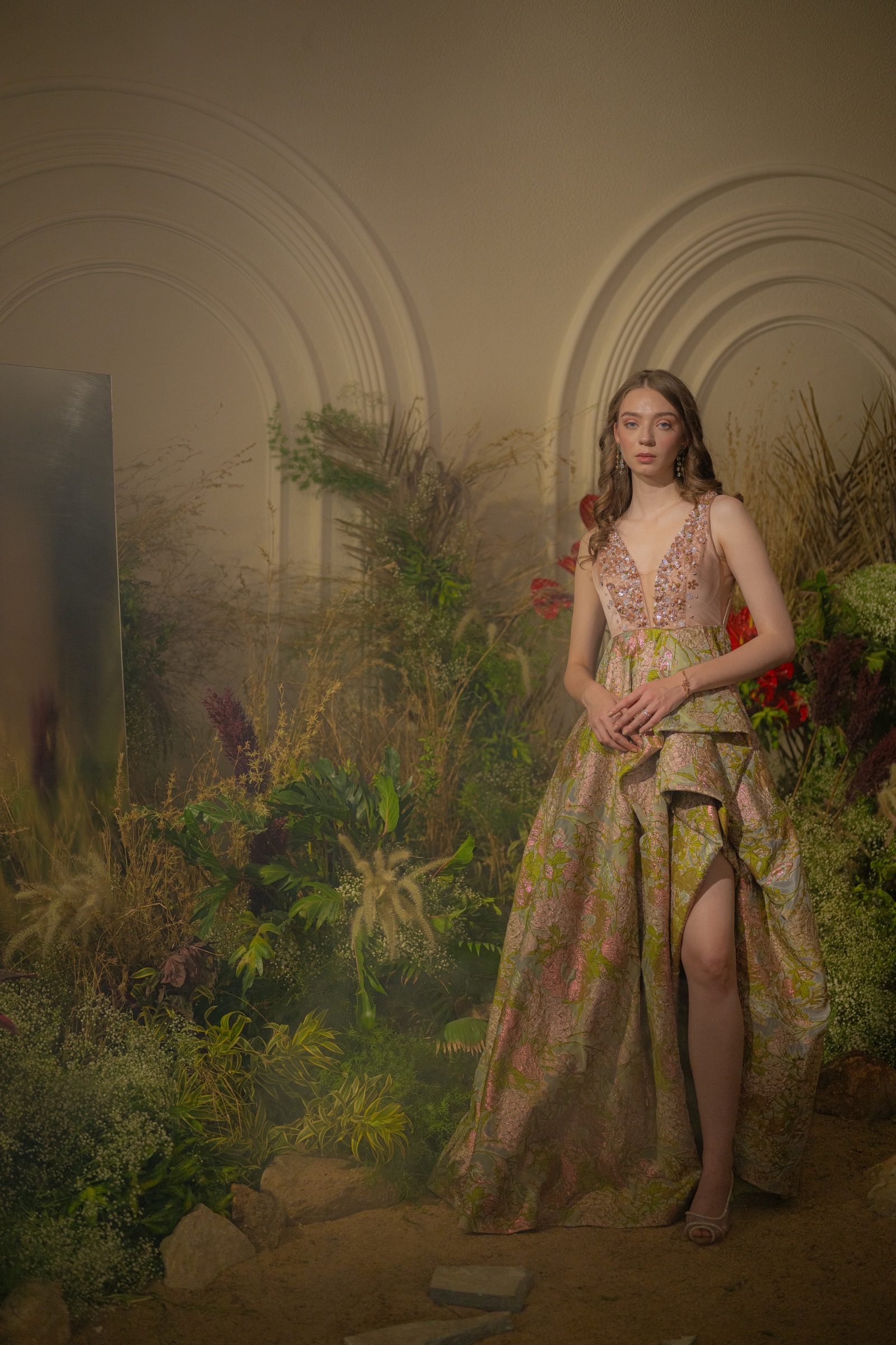 Verdant whisper gown