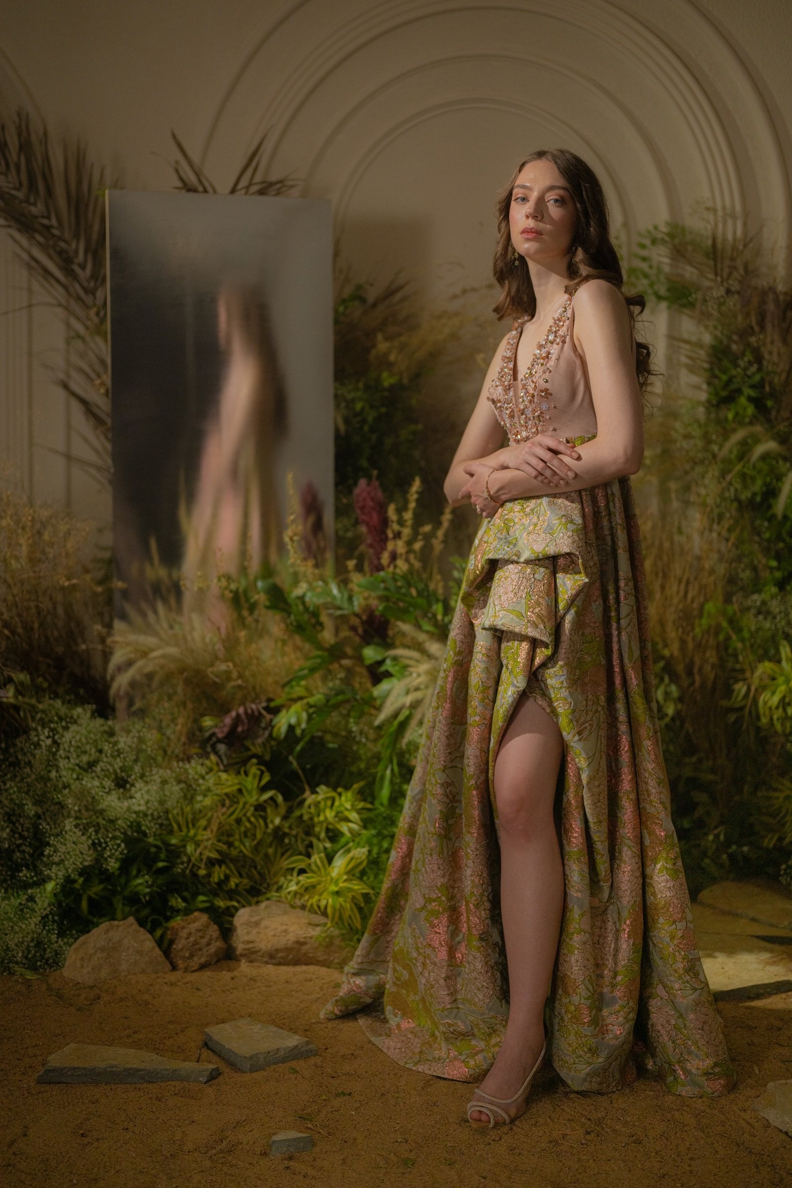 Verdant whisper gown